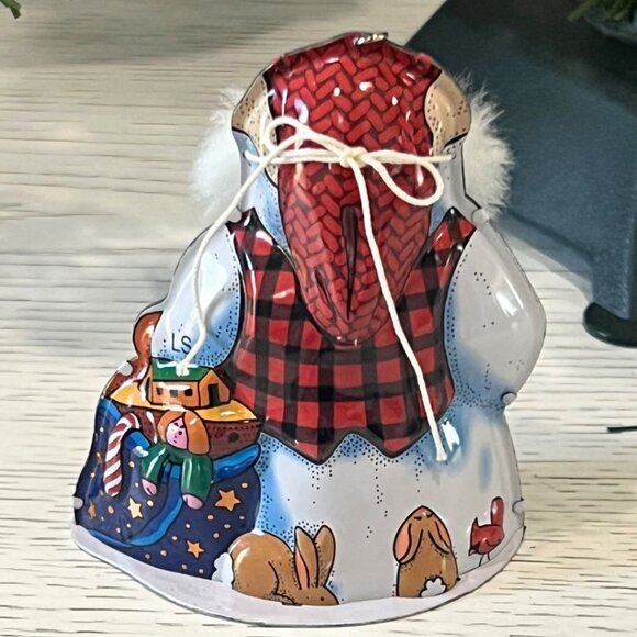 Vintage Lot Tin Hallmark Ornaments Locomotive Santa Snowman Train Car DAD Candy - Picture 10 of 16